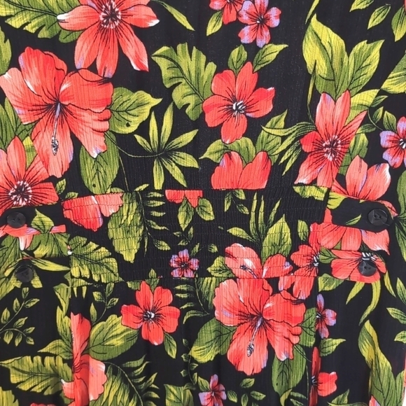 Vintage Erika 90's Floral Button Down Maxi Dress Sze Petite Large - Picture 4 of 6